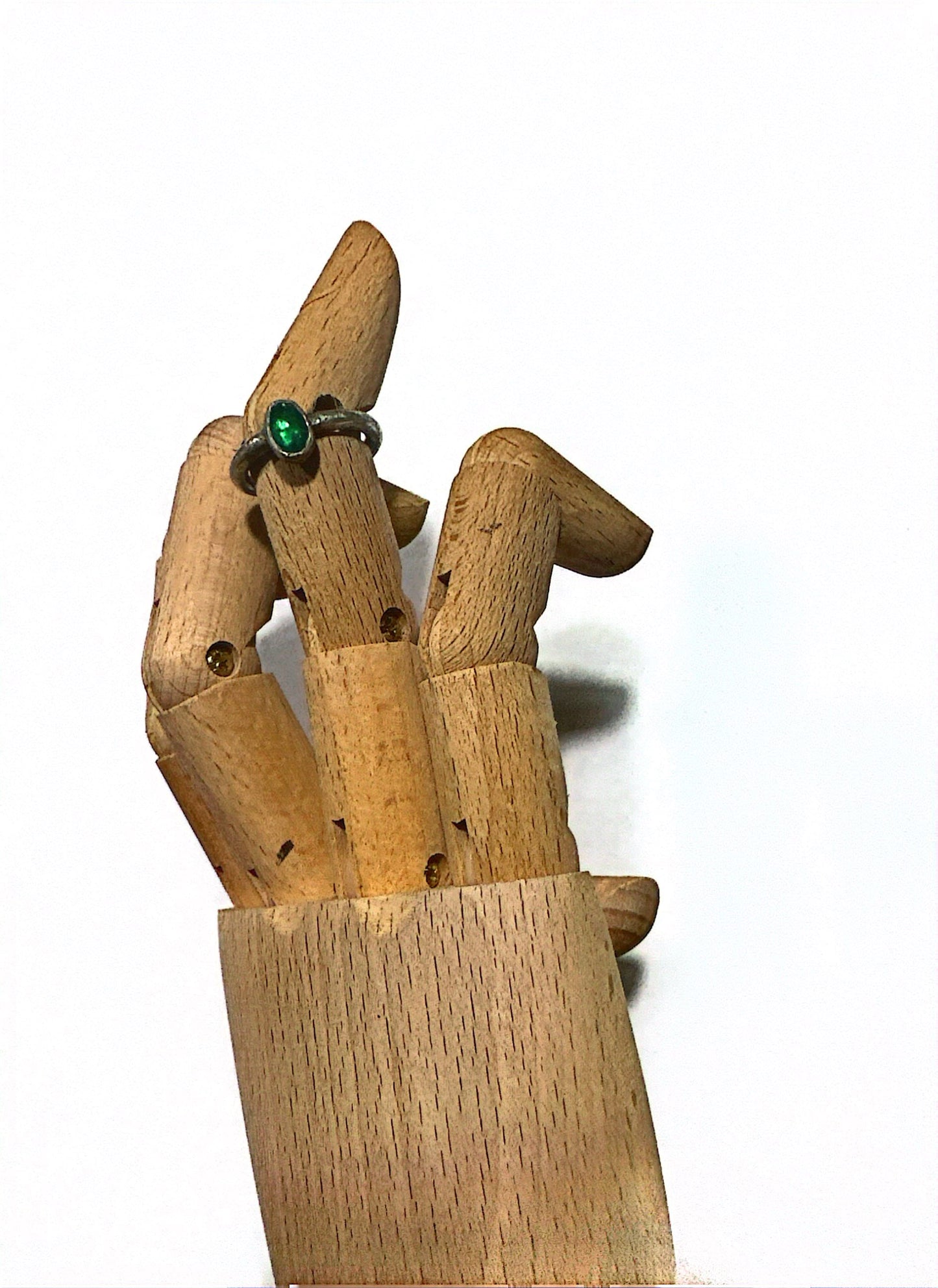 Emerald Droplet Ring